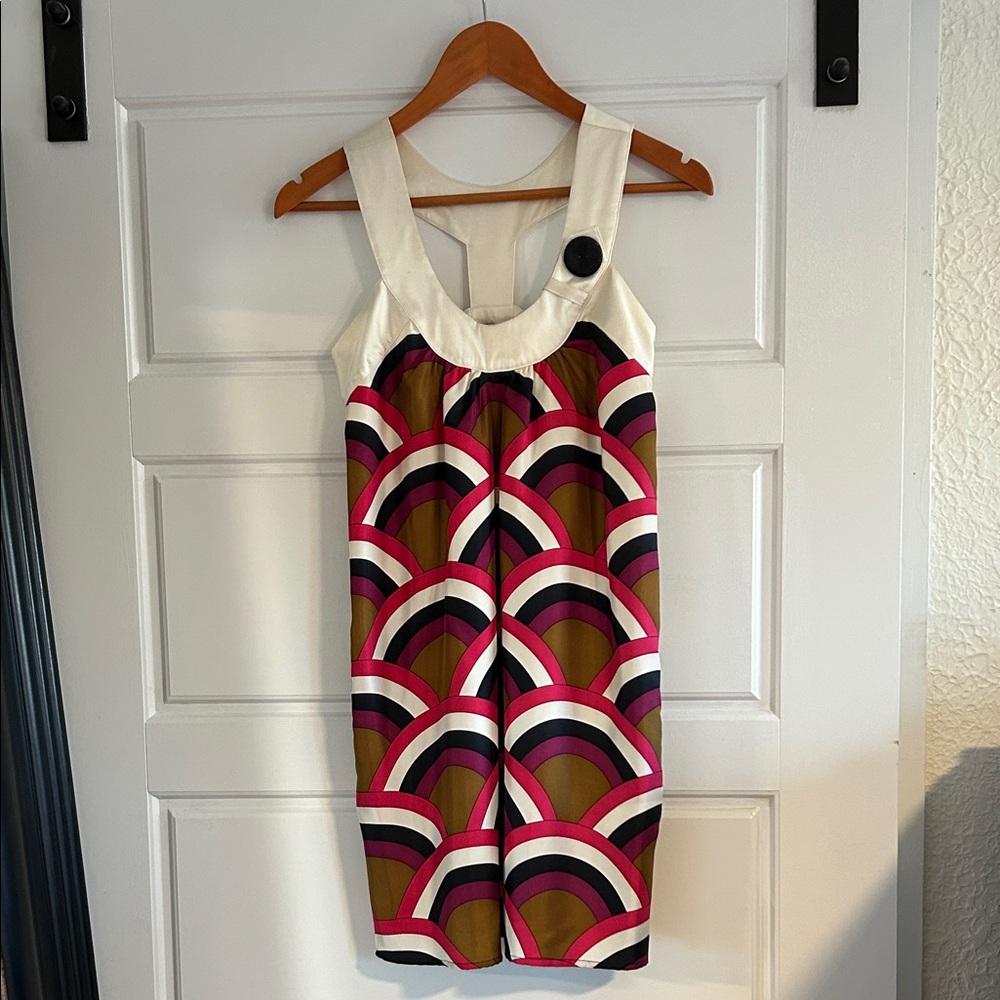 Fun, Cute Dress!  Voom by Joy Han Pink and Brown Mini Dress